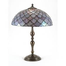 Table Lamp On Solid Aged Brass Base