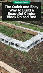 build a cinder block raised bed