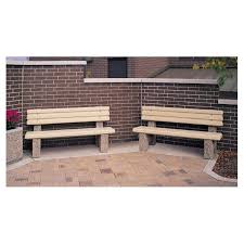 Brighton Concrete Bench With Back 920 Lbs