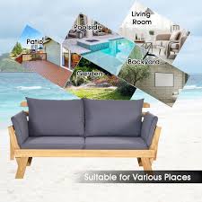Adjustable Patio Convertible Sofa With