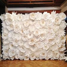 Wedding Paper Flowers Wall Handmade Diy
