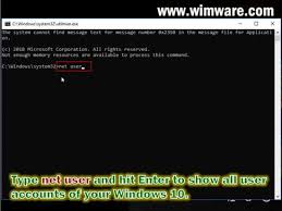 use command prompt to reset forgotten
