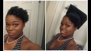 All the hair is swept to the side. Natural Hair Easy Graduation Cap Hairstyle 4c Hair 87pages Youtube