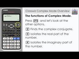 casio classwiz complex mode input a
