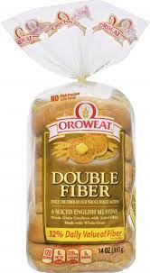 oroweat double fiber english in