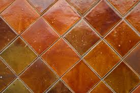 bleach stains on unglazed ceramic tiles