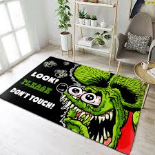 dont touch rat fink rug hot rod rug