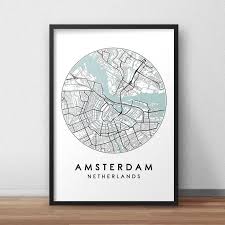 Framed Custom City Map Print City Map