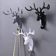 3 Pack Deer Antler Home Hook Wall Shelf