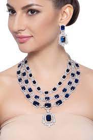 layered signity diamonds blue swarovski