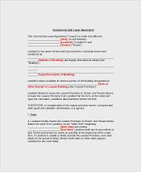10 Commercial Sublease Agreements Word Pdf Pages