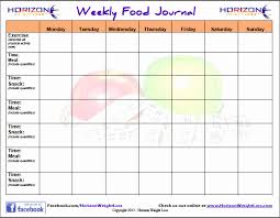 Weekly Food Diary Template Stanley Tretick