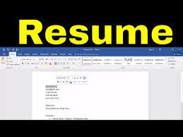 a resume in microsoft word tutorial