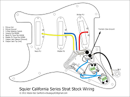 The installation of any set of stratocaster style single coil pickups is quite straightforward for anyone with some basic soldering skills.there are only 6 connections to. Squier California Series Strat Stock Wiring Diagram Squier Talk Forum