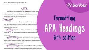 Examples of second level headinh. Apa Headings 6th Edition How To Use And Format Example