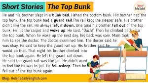 short stories in english the top bunk