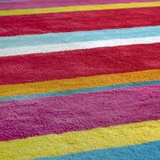 multicolored striped carpet