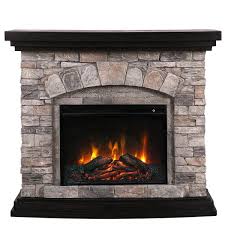 freestanding electric fireplace in