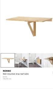 Ikea Norbo Solid Wood Wall Mounted Drop