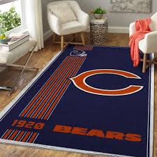 chicago bears area rug living room