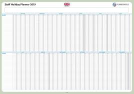 Proffesional British Made 7 Day Giant 2019 Staff Holiday Wall Planner Chart High Quality Made In Uk Hol 19 Giant