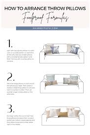 how to arrange throw pillows on a sofa