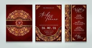 indian wedding card hindi vector art
