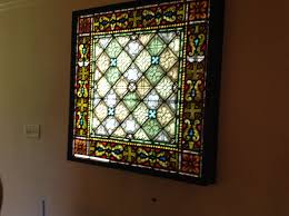 4 Foot Square Back Lighted Leaded Glass With Led Lighting