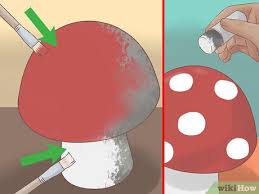 make decorative garden mushrooms