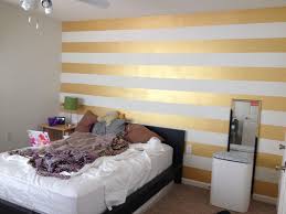 Gold Striped Accent Wall