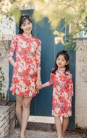 Những set đồ đẹp cho mẹ và bé gái diện tết 2021 » Thời trang Eva