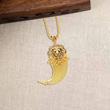 22kt casting lion nail gold pendant