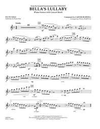Bella s lullaby sheet music for piano download free in pdf. Bella 039 S Lullaby From Twilight Flute Solo By Carter Burwell Carter Burwell Digital Sheet Music For Instrument Part Download Print Hx 322033 Sheet Music Plus