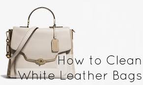 how to clean a white leather bag or