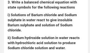 3 Write A Balanced Chemical Equation