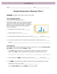 The collision theory gizmo allows you to experiment with several factors that affect the rate at which reactants are transformed into products in a chemical reaction. Reaction Rates Lesson Plans Worksheets Lesson Planet