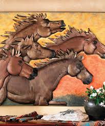 Horse Metal Artwork Five Galloping