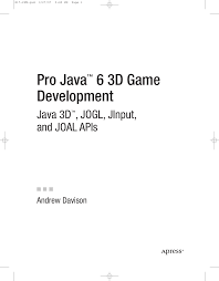 Pro Java 6 3d Game Development Manualzz Com