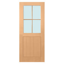 Solid Timber 4 Light Cottage Door