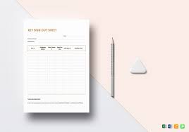 Key Sign Out Sheet Template