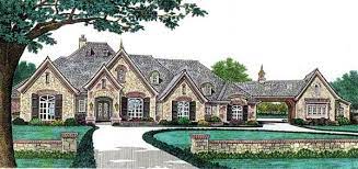 French Country Home Plan With Covered