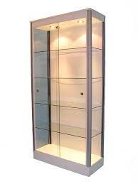 Large Glass Display Cabinet In White