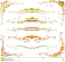 Autumn Scroll Set Stock Vector Illustration Of Leaf 74529083