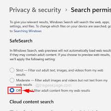 safesearch not turning off in windows
