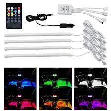 4pcs 12 Inch Multi Color 7 Color Music Led Car Interior Underdash Lighting Kit Sound Activated Ir Remote Control Atmosphere Lamp Led Car Interior Car Lamp Ledcar Interior Lamp Aliexpress