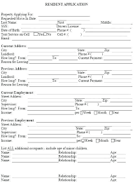 Editable Application Form Template Tenancy Application Form Template