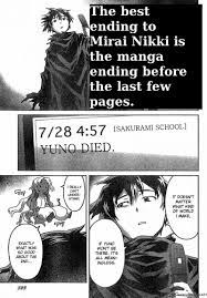 Future diary manga ending