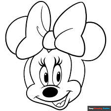 minnie mouse coloring page easy