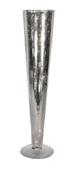 Silver Mercury Glass Trumpet Vase Loluma