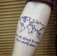 Also, a world map tattoo shows that you're a citizen of the world. World Map Tattoos By Tattoosboygirl On Deviantart